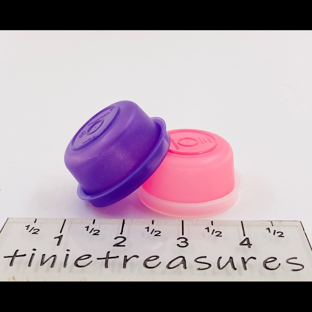 Tupperware smidget set of 2 new purple pink tinietreasures